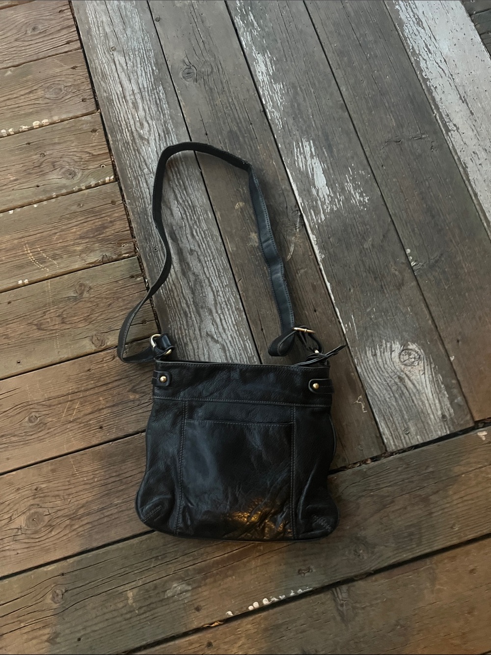 LC 1976 leather crossbody bag